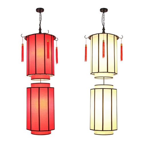 新中式吊灯户外门头红色防水灯笼庭院走廊宫灯茶S楼餐饮火锅店灯