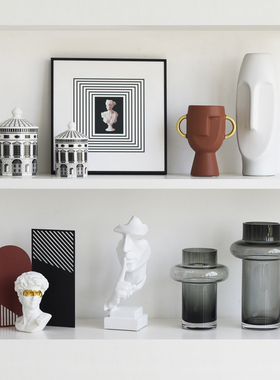 高级感轻奢摆件酒柜样板间客厅电视F橱柜高档艺术摆设现代软装饰