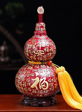 彩铜葫芦百福开口高端大号乔迁送礼家居客厅玄关书房W酒柜高档摆