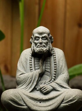 镇水兽青b砂石中式花园庭院摆件茶宠室内鱼缸装饰盆景公园石雕工