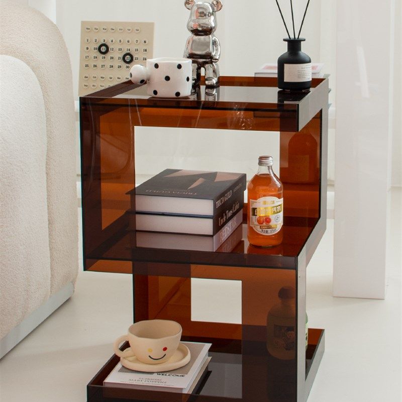 透明亚克力e客厅沙发收纳多层小边几现代简约异形网红茶几床头柜,商业/办公家具,茶几,淘宝优惠券,粉丝福利购,淘宝优惠卷