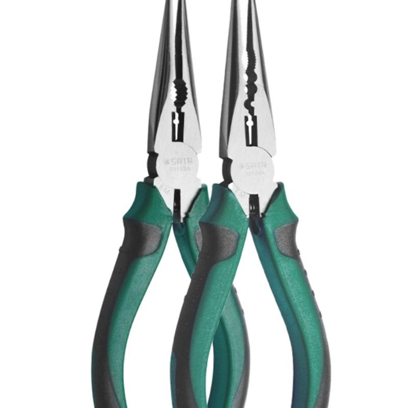 石达工具尖嘴e钳电工日式多功能带弹簧6寸70121A 70123A 70124A