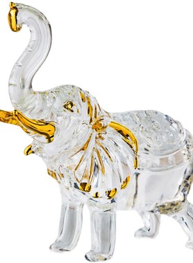 北欧创意简约动物摆件手工大象z水晶招财小象桌面客厅柜台家居装