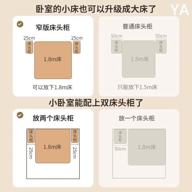 实木床头柜迷你小型极窄带灯床边柜超25窄公分30cm窄边夹缝置新款