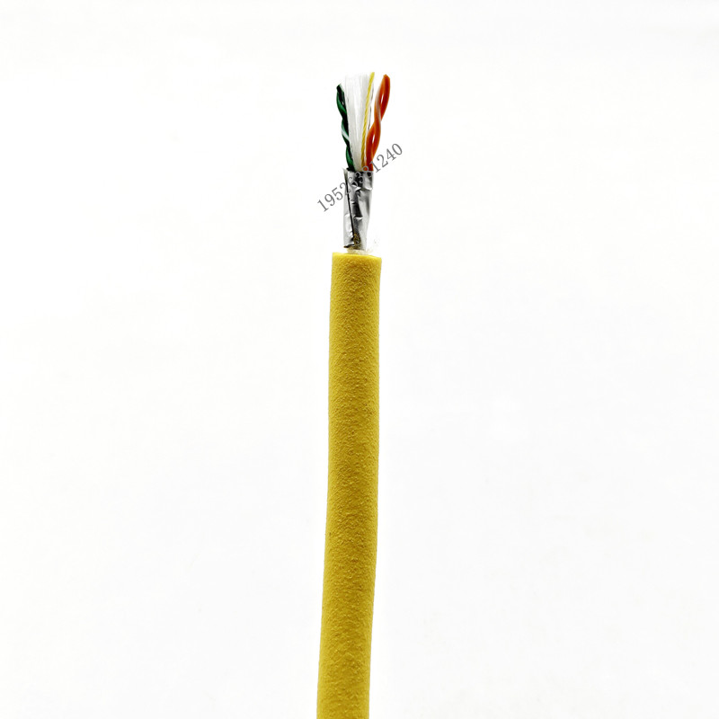 黄色零浮力网线4芯23/24/26AWG水下悬浮电缆防海水耐酸碱腐蚀抗拉
