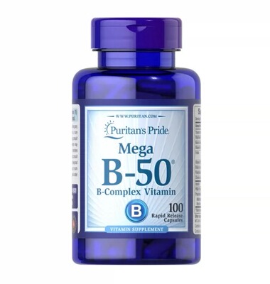 普丽普莱复合维生素B50片100片复合B族B1B2美国原装Puritan pride