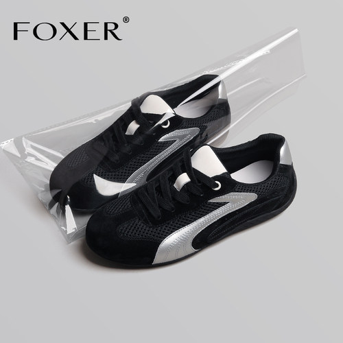 FOXER经典德训鞋子透气复古百搭