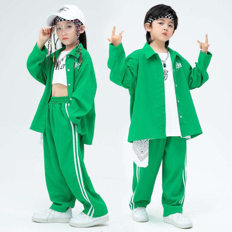 速发幼儿嘻哈潮服宽松小学生运动会开幕式表演服小孩啦啦队服装