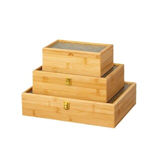 速发实收杂物盒收纳盒木箱子桌面整理收藏长方形储盒木物箱翻盖木