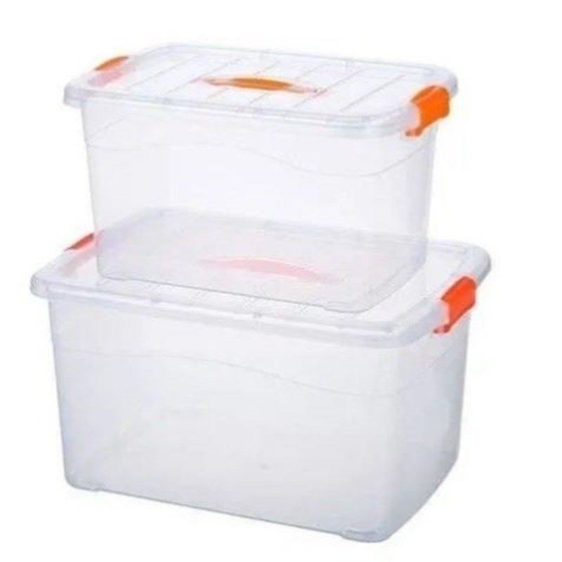 速发迷新大号水箱全你储方箱透明加厚长水形养鱼箱方桶收纳箱带盖