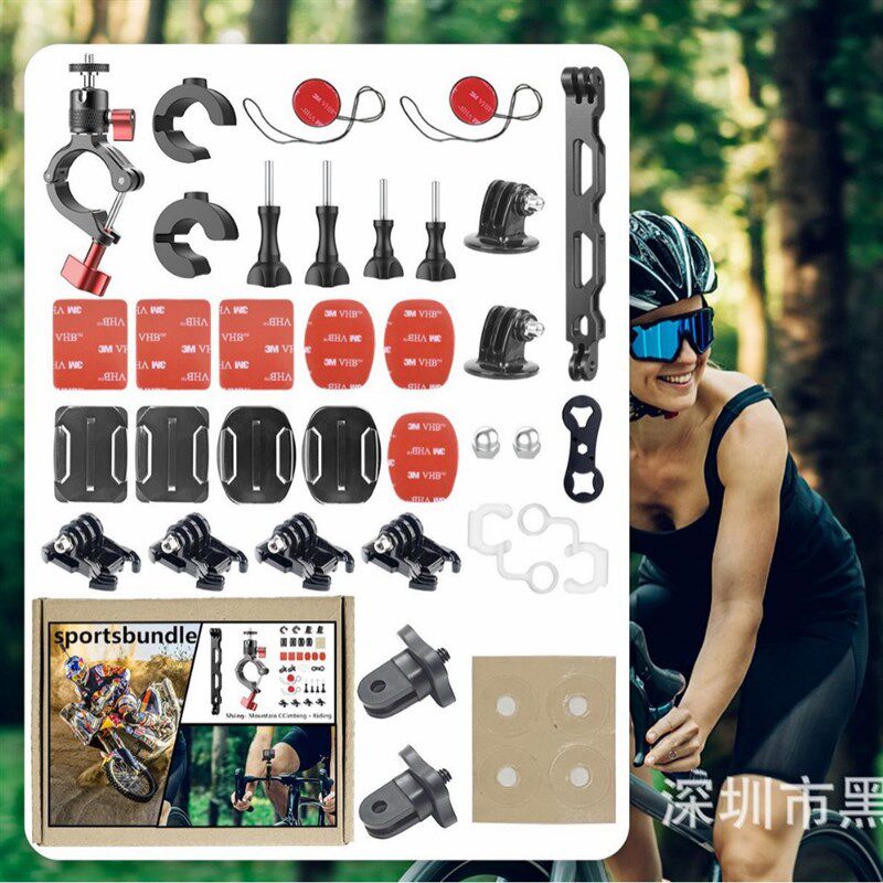 速发适用Go运ro合金单车夹摩托車骑行头盔相P延长杆骑行套装机动