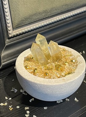 热销天然水晶柱招财聚宝盆高级水晶消磁净化碗家居桌面摆件礼物