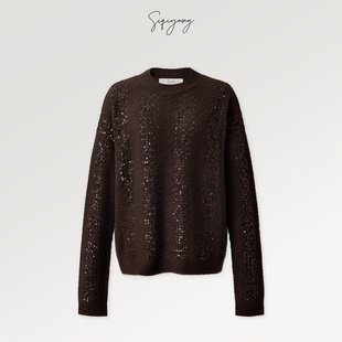 78羊毛22羊绒复古上衣 money圆领珠片毛衣 SIQIYOUNG密苏里州 old