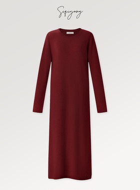 SIQIYOUNG Anyway-慵懒轻奢舒适羊绒连衣裙 宽松廓形长裙优雅百搭