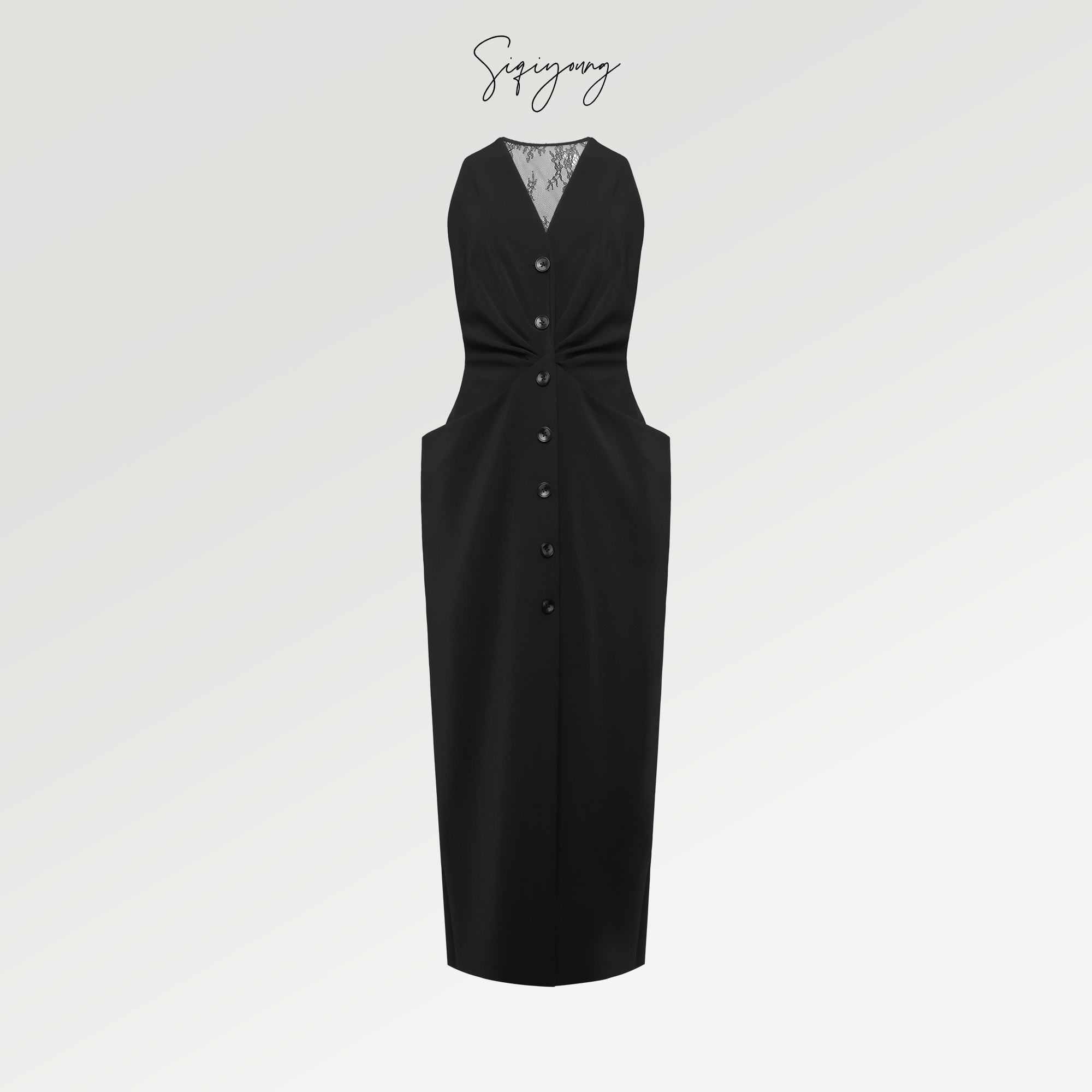 SIQIYOUNG【Maggie精选】女魔头-后背蕾丝马甲裙