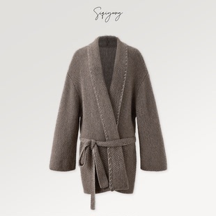 SIQIYOUNG 周末早餐-慵懒舒适感金线针织上衣 牦牛绒简约时髦外套