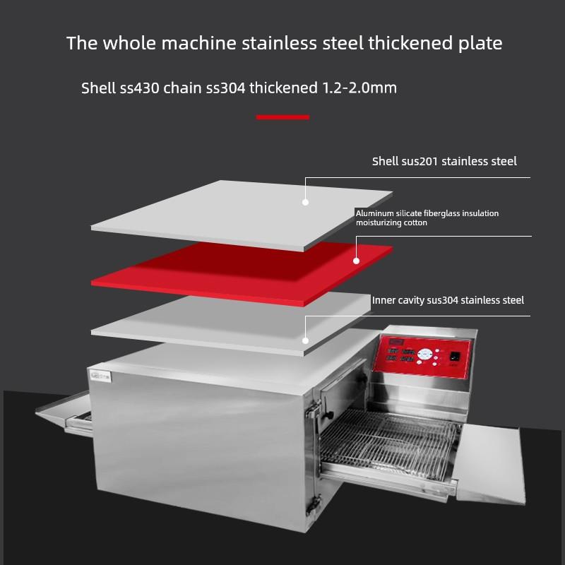 现烤披萨烤箱履带炼式电披萨烤箱连锁牛排烤箱中式汉堡烤箱