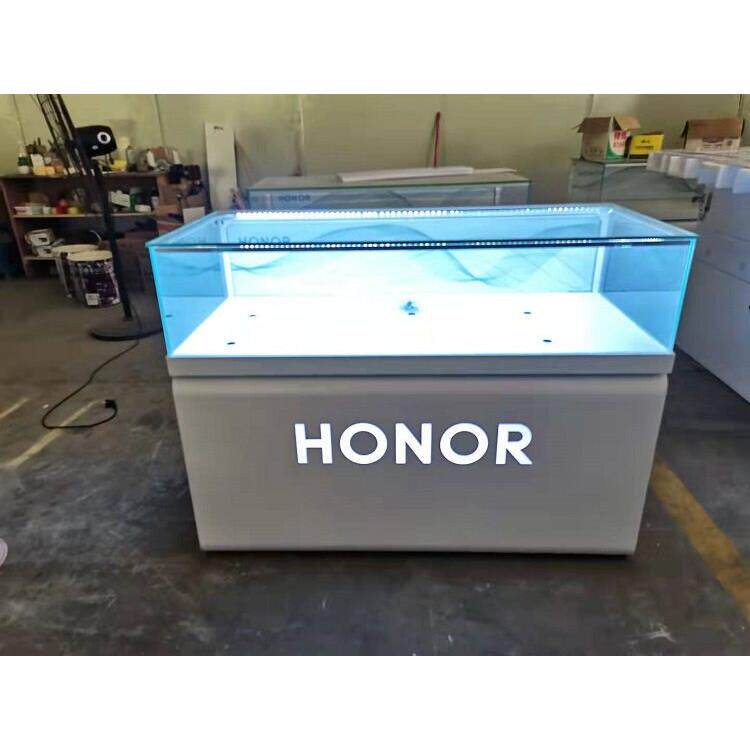 荣耀手机店玻璃展示柜/玻璃手机柜台/封闭玻璃陈列柜/1.2米摆放柜