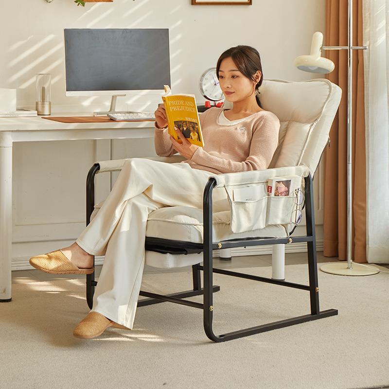 躺椅折叠午休办公室午睡椅懒人家用休闲办公两用椅沙发椅可坐可躺