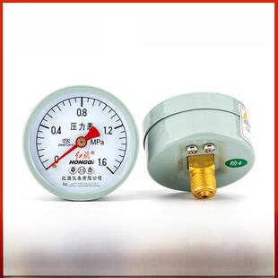 红旗仪表Y-60Z轴向不带边压力表真空表负压表M14*1.5背接式水气压