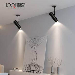 长杆小射灯led 轨道灯天花灯筒灯北欧明装吸顶服装店背景墙现代灯