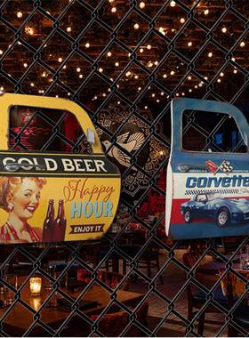 餐厅酒吧铁艺车门装饰壁挂创意工业风覆古怀旧咖啡厅墙面壁挂件