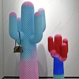 店铺客厅饰软装 落地仙人掌衣架雕塑潮流大摆件家居网红商场