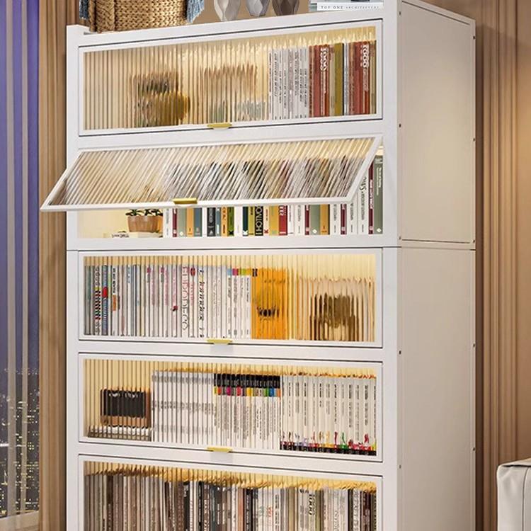 钢制书柜带儿童YBY-xsg9书架防室尘储物柜地卧置物架客落厅展示柜