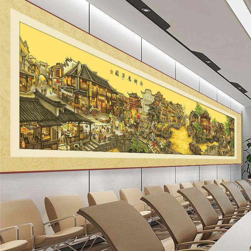 南客乡旧梦图十绣款线绣大气395厅名画风景满新绣手工刺字绣