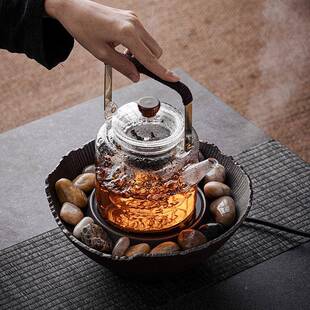 家用小养生款 新电陶炉煮茶器泡茶专用型茶具套22SY0120装 茶玻璃烧