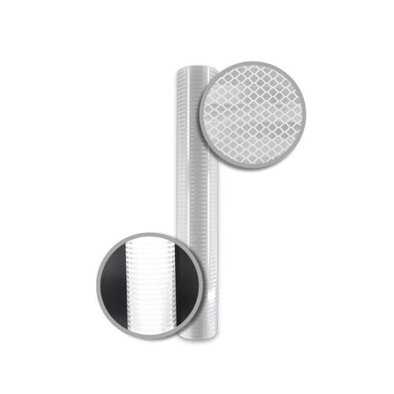 948高光亮交通反膜pvc微光棱镜字反光喷绘膜uv打印反刻背胶贴纸