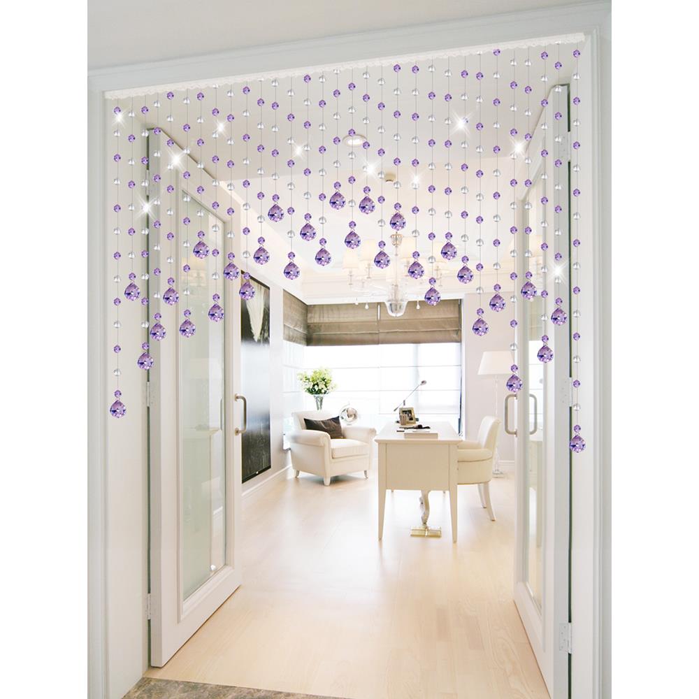 珠水晶门帘关隔断打帘家用客厅玄卫生683间卧室半帘子装帘饰新款