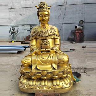 全铜无声老母像贴金彩绘工艺无极老母瑶池金母铜像各种尺寸定制
