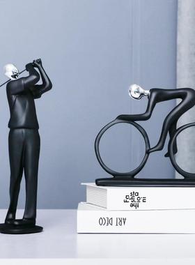 创意运动人物摆件轻奢高档客厅家居摆设高级书架酒柜装饰艺术模型