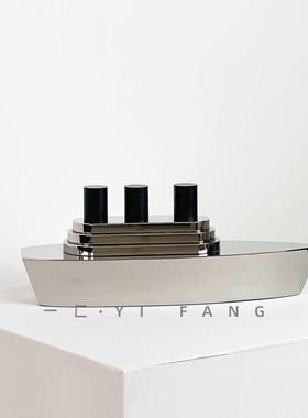 一匚现代轻奢水晶母舰轮船模型样板间售楼处卧室客厅书房桌面摆件