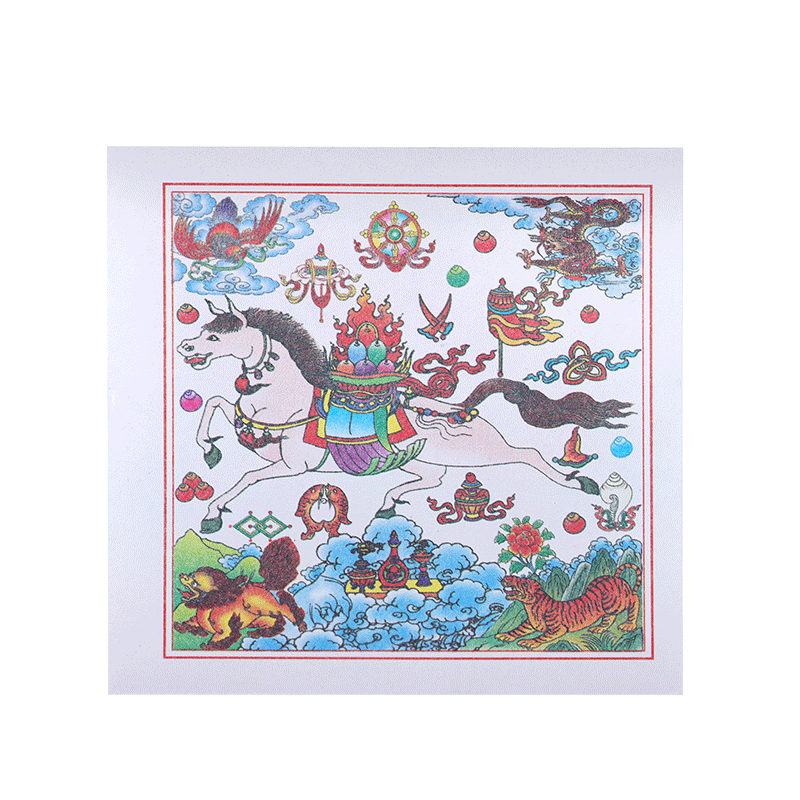 西藏旅游撒纸可降解隆达纸糯米纸彩色龙达纸小包装风马纸18扎/箱