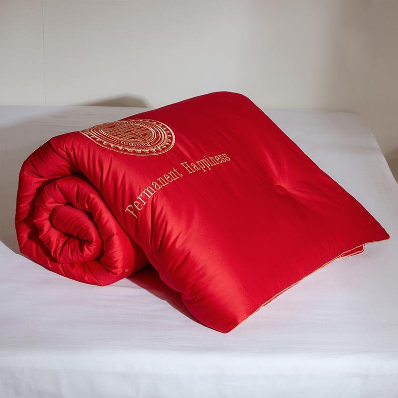 红色被子喜结婚被大豆被芯春加秋Jfq冬被婚厚嫁喜被陪嫁婚庆床上