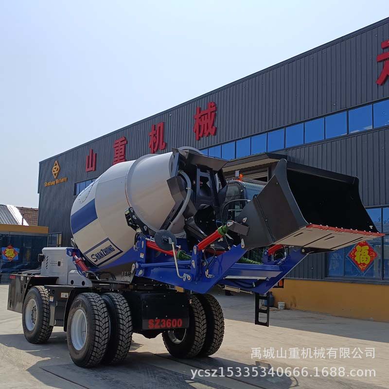 柴油自上料混凝土搅拌车