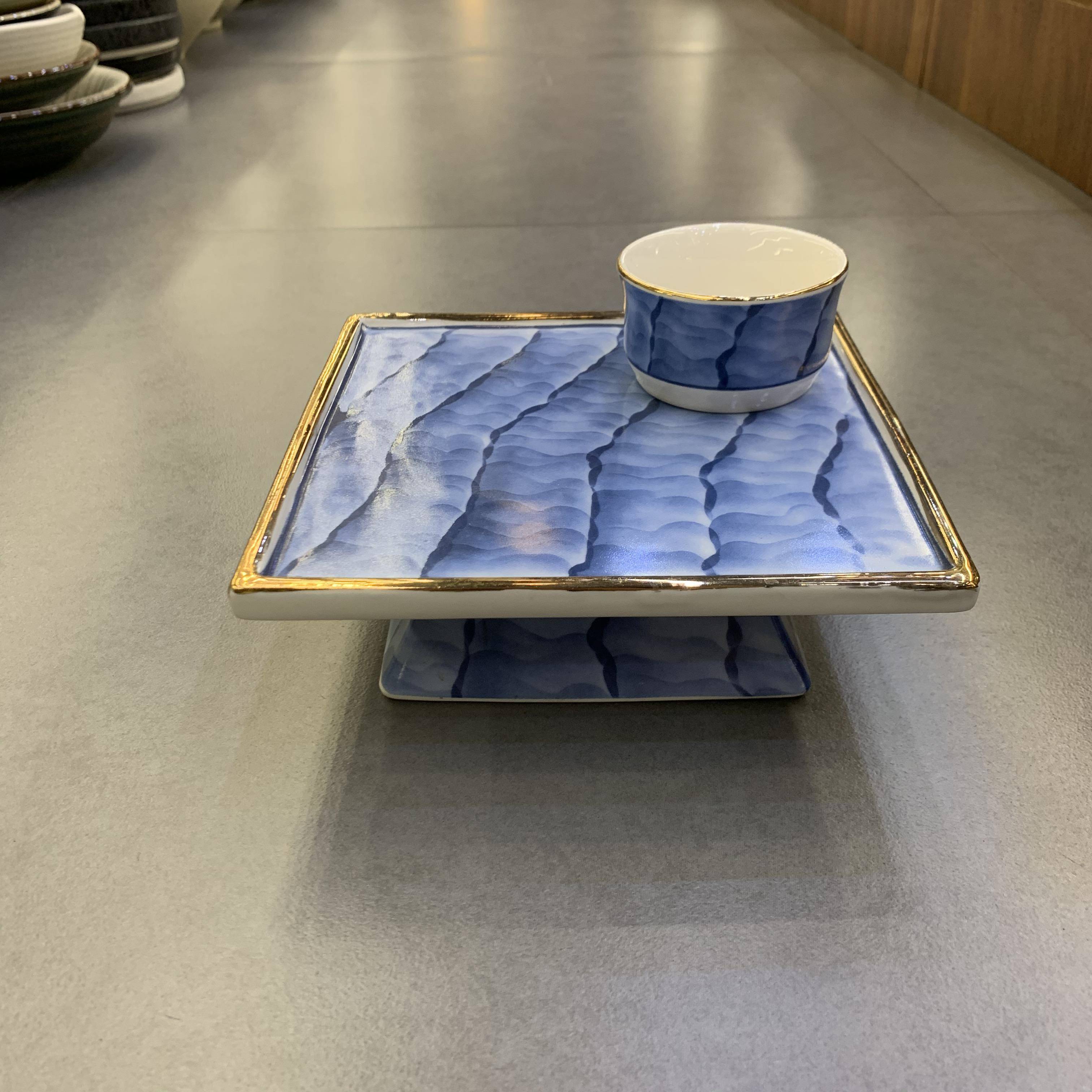 日怀石料理式具餐板前寿司55724盘高脚寿司刺身拼物盘炸盘