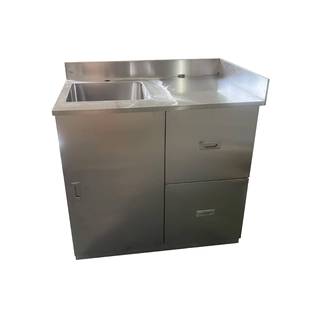 橱柜经济槽型厂家 不锈钢水柜简易房操台家作用厨厨房碗柜TUF组装