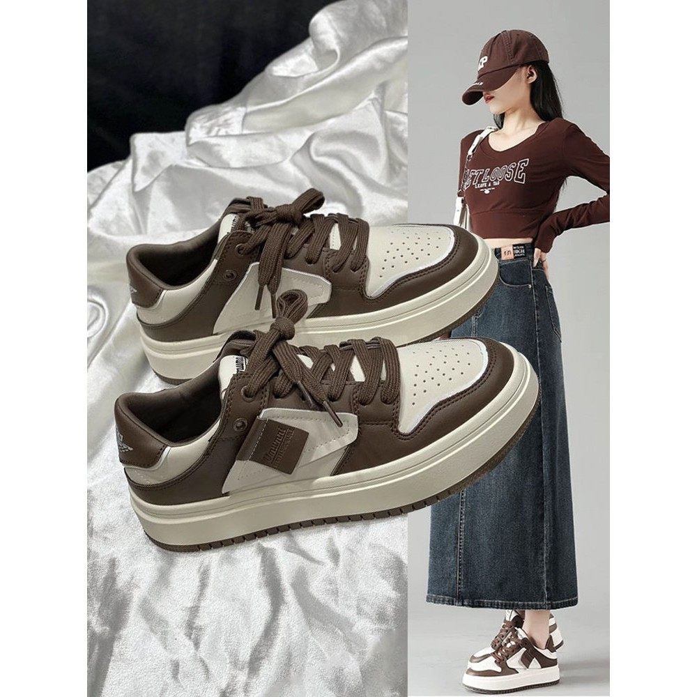 香港真皮小白鞋女2025春秋新款百搭韩版厚底松糕软底运动休闲板鞋,女鞋,时尚休闲鞋,淘宝优惠券,粉丝福利购,淘宝优惠卷