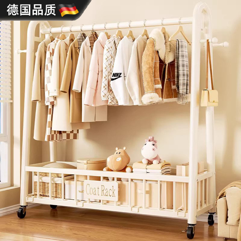 德国简易衣帽架落地卧室家用室内挂衣架可移动晾衣架衣服收纳架子,收纳整理,置地/升降晾晒衣架,淘宝优惠券,粉丝福利购,淘宝优惠卷