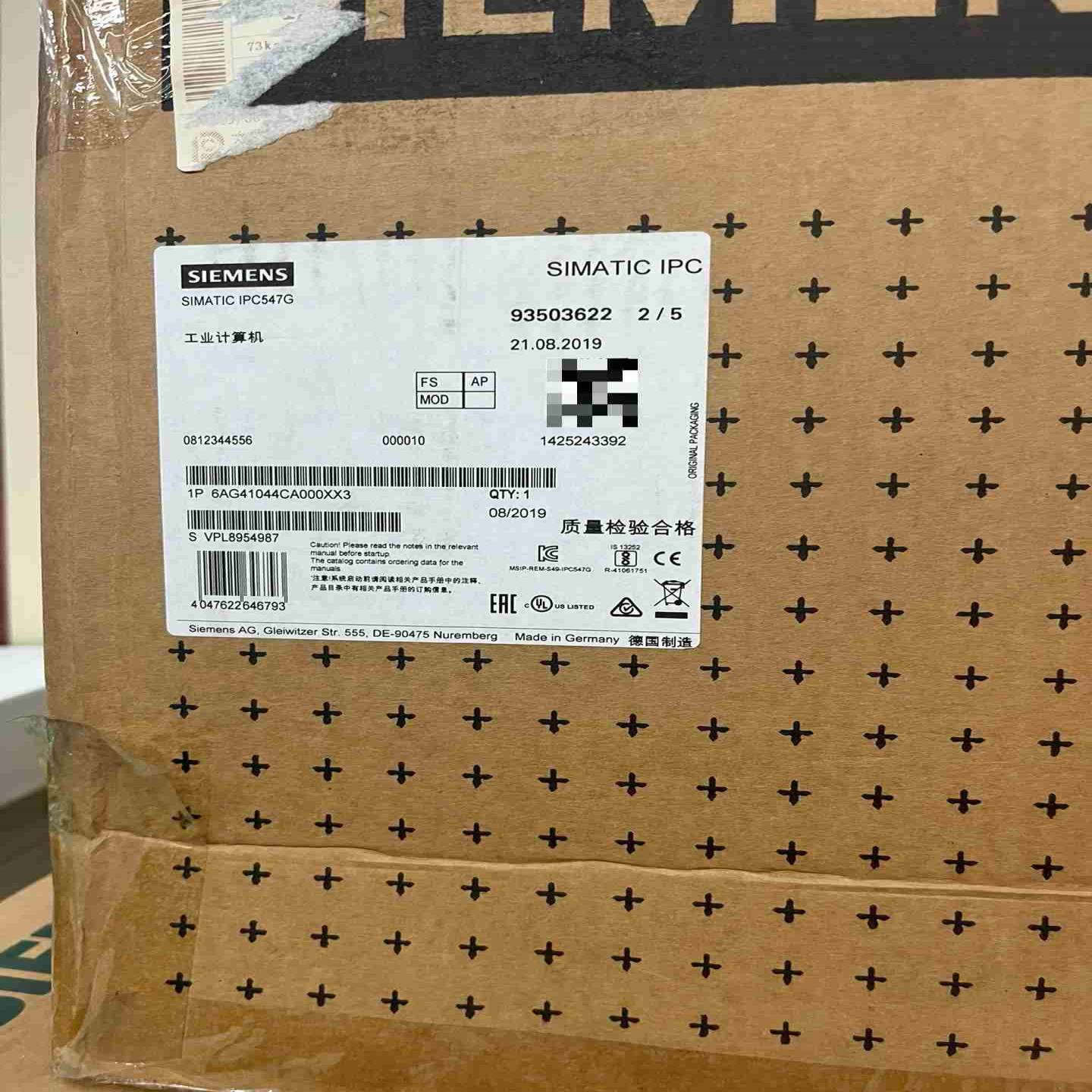 6AG4104-4CA00-0XX3IPC547G机架议价