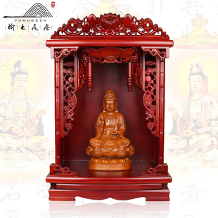 实木佛龛吊柜关公财神爷观音佛柜供桌神龛家用壁挂供奉祖先供座台