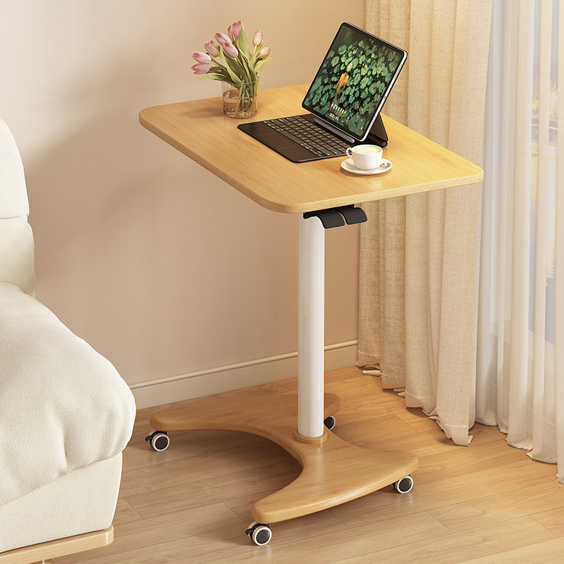 可移动升降电脑桌卧室家用书桌客厅沙发边桌学习桌小型折叠床边桌