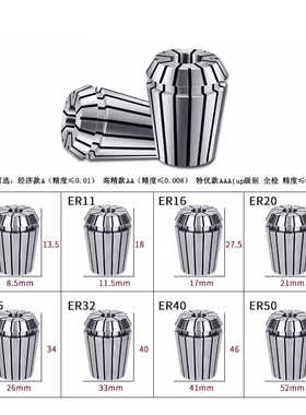 ER32夹头高精度夹头弹性筒夹 雕刻机夹头 2 3 4 5 6 7 8 9 10mm