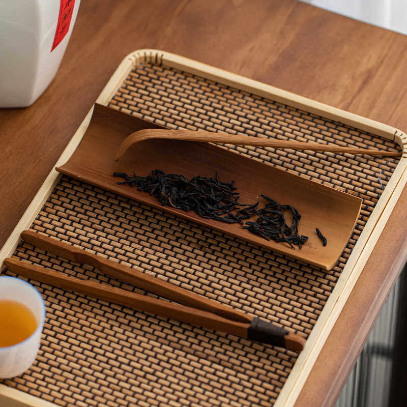 竹制茶则茶荷茶针茶勺茶夹功夫茶道配件拨茶针三件套赏茶茶道工具