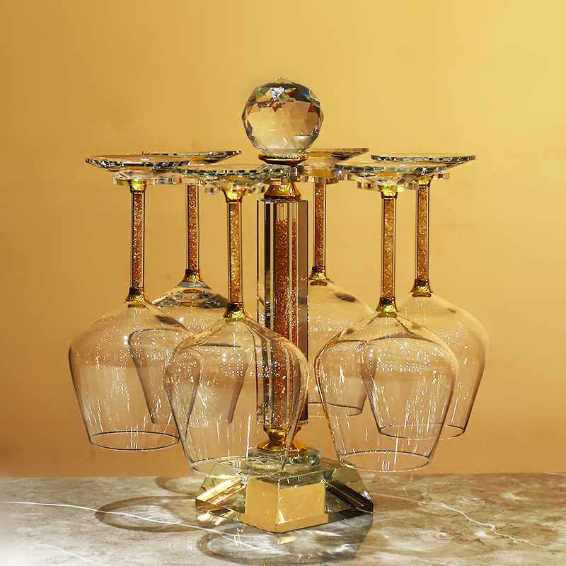 高级感水晶酒杯家用轻奢高脚红酒杯醒酒器套装玻璃葡萄酒杯套装