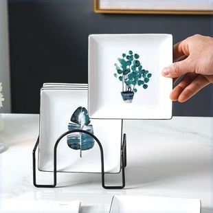 高级吐骨碟陶瓷家用网红小碟子餐桌垃圾盘碟套装食品级零食蛋糕小