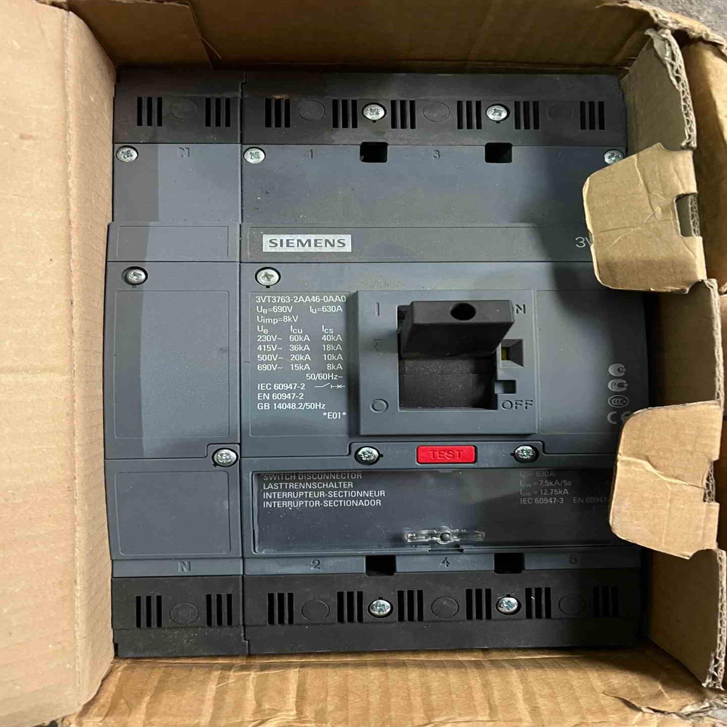 3VT3763-2AA46-0AA0塑壳断路器~议价